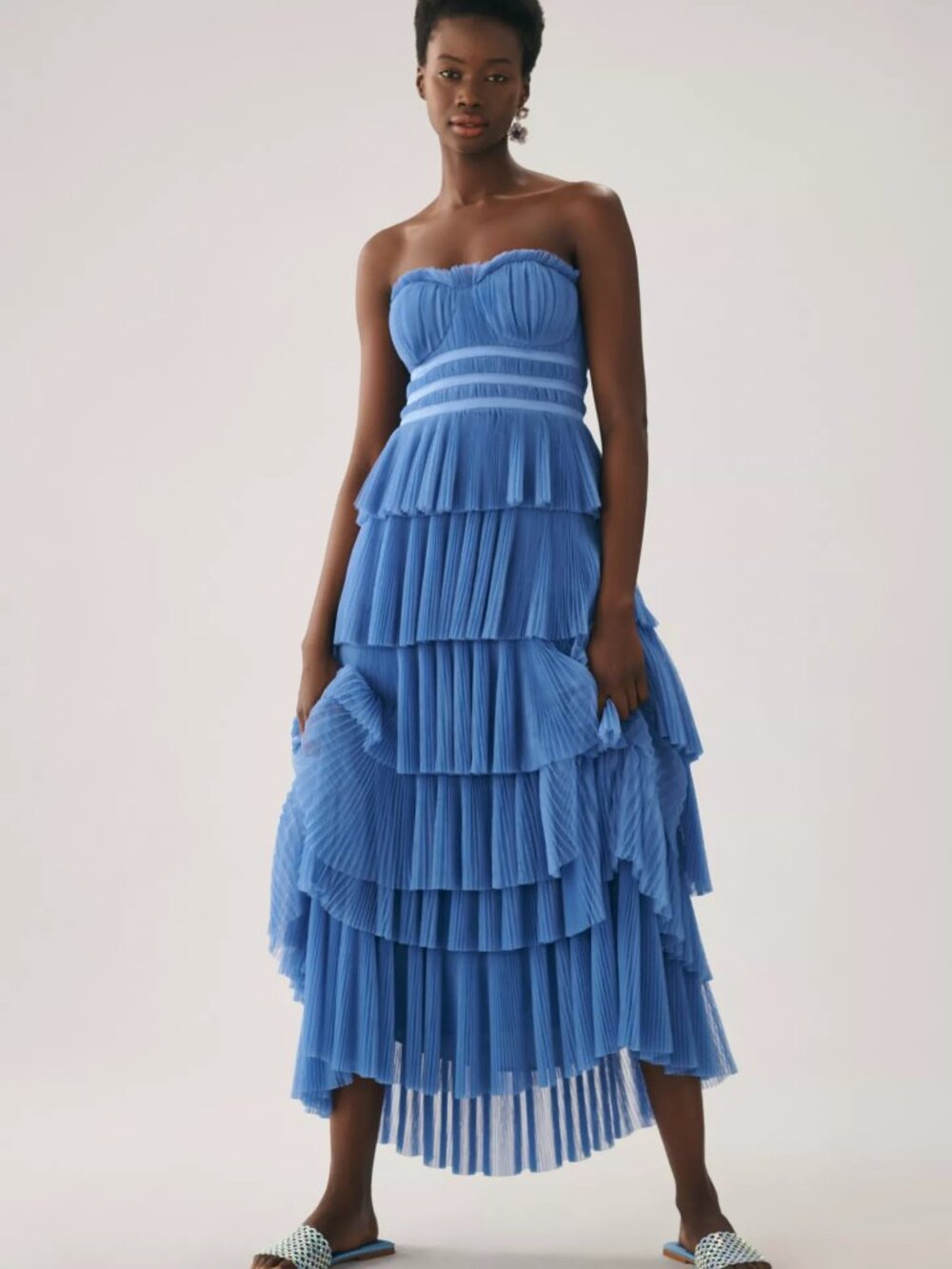 Anthropologie Hutch Strapless Tiered Tulle Dress - Brand New, Size 14